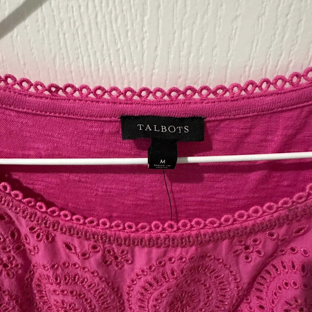 Talbots NANTUCKET SLUB EYELET YOKE
DRESS in Violet Rose NWT - Picture 6 of 10